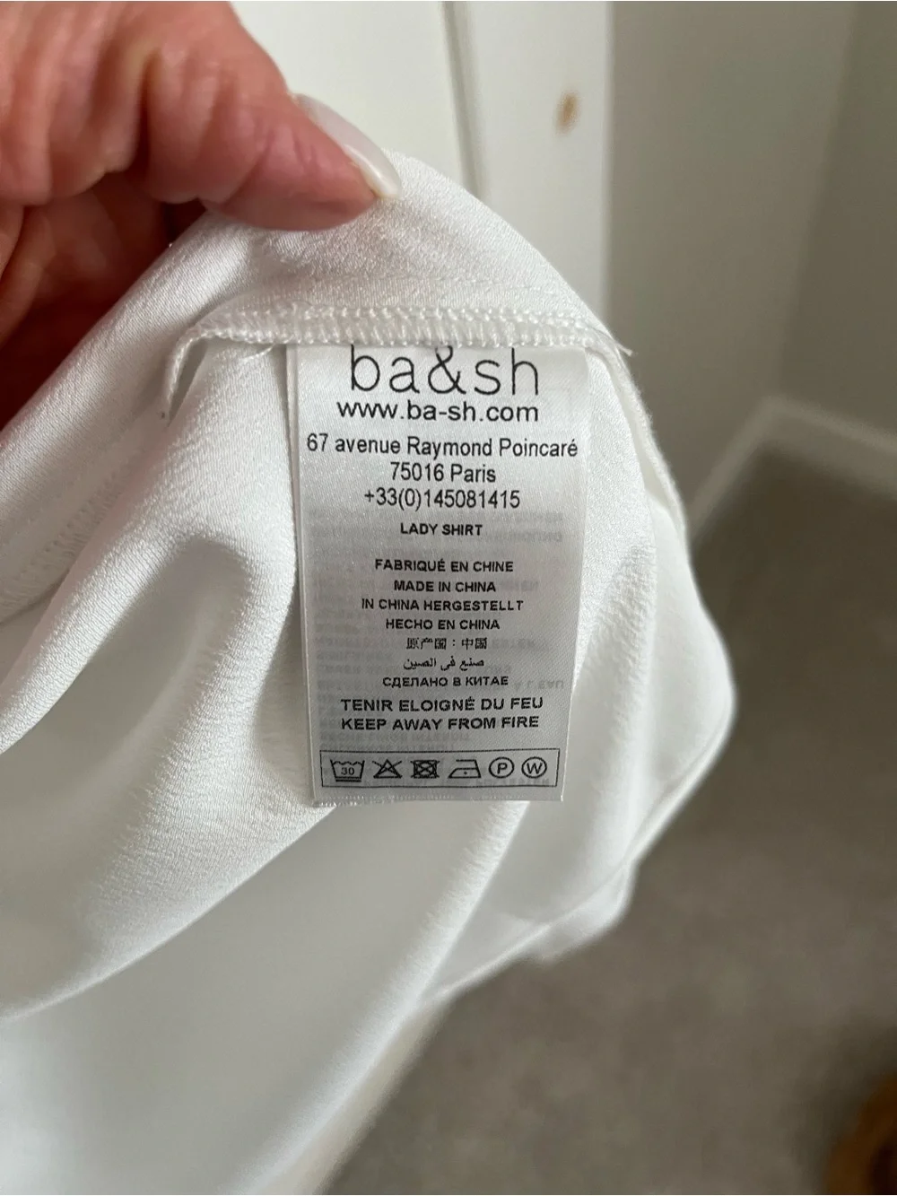 ba&sh White Button-Up Collared Blouse - Picture 4 of 5